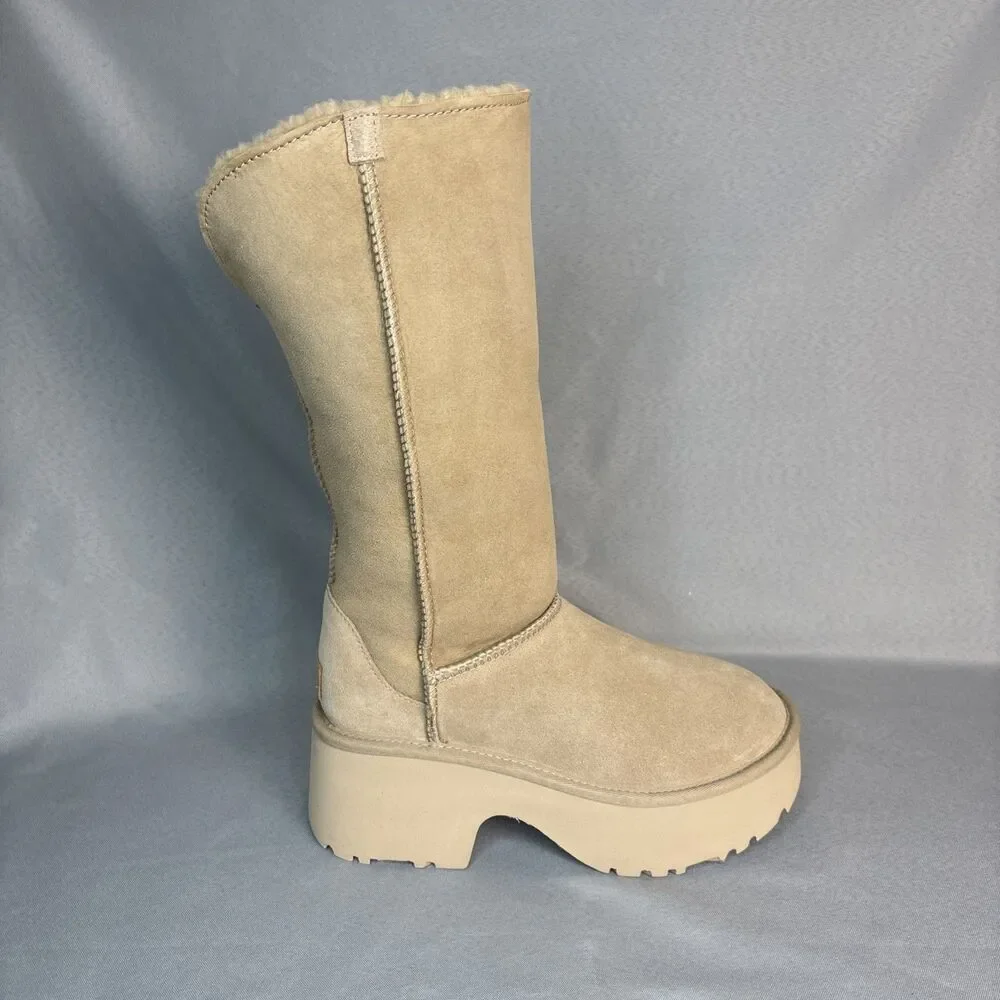 New UGG Classic Tall 8 New Heights Cuffable Suede Platform Sand Boots SOLD OUT! - Picture 11 of 16
